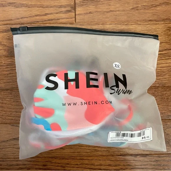 Shein Color Block Ruched Bikini Swimsuit • Multicolor - Picture 5 of 5